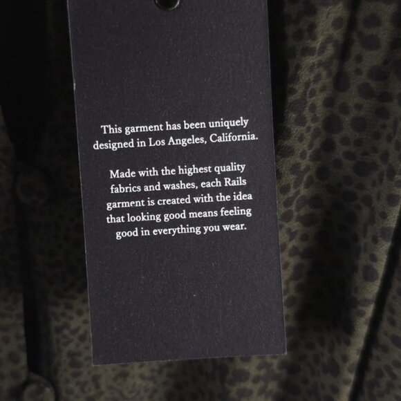 NWT Rails JASMINE OLIVE SPECKLED Smocked Waist Mini Fall Dress Size MEDIUM - Picture 13 of 16